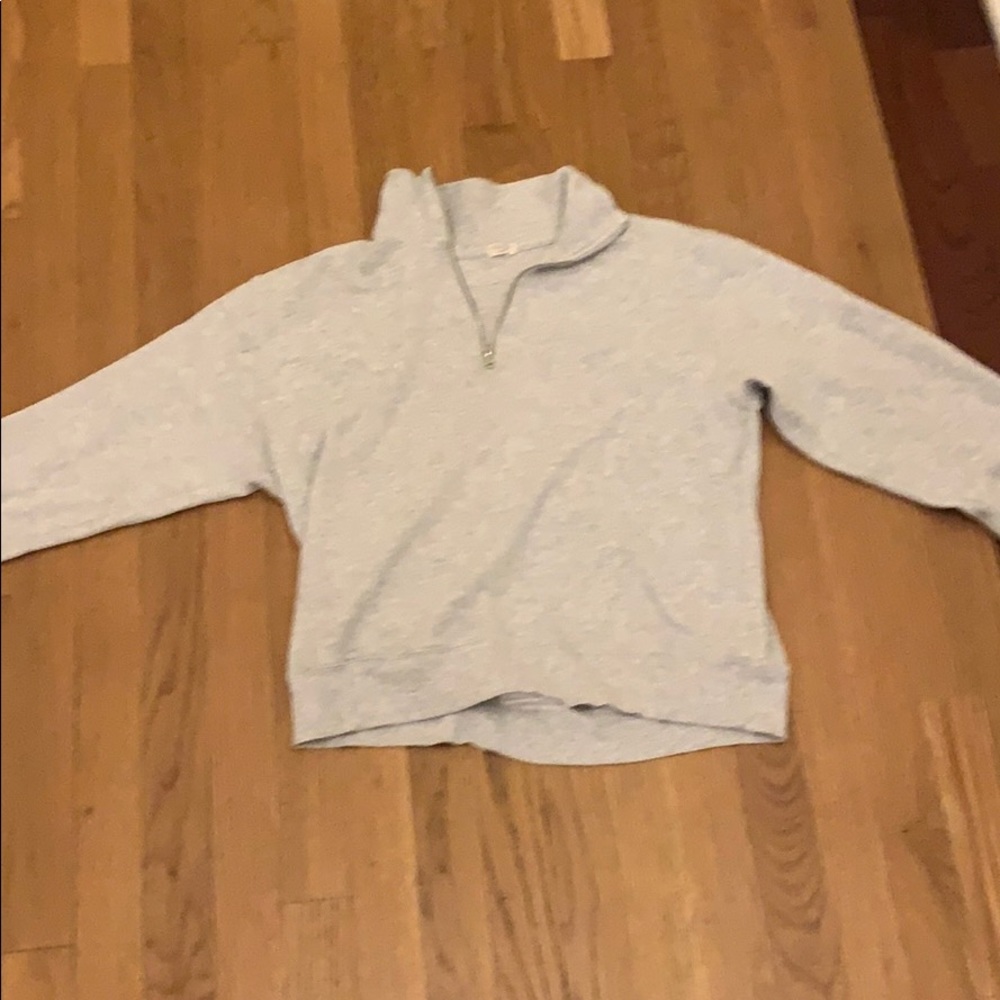 White/Grey Half zip John Galt sweatshirt/jacket
